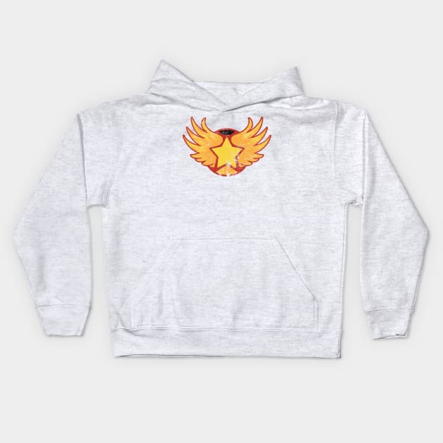 Wildfire Powered (distressed) Kids Hoodie by Doc Multiverse Designs